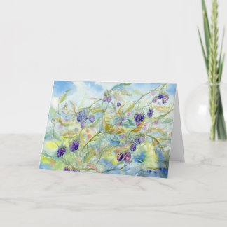 Blackberries Blank Notecard