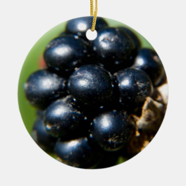 Blackberries Ceramic Tree Decoration (Front)