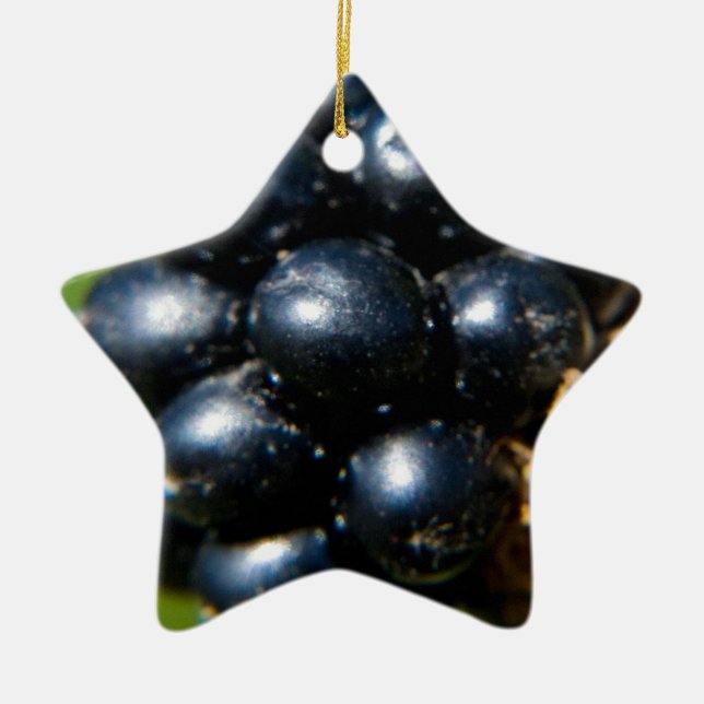 Blackberries Ceramic Tree Decoration (Front)