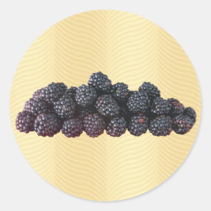 Blackberries Classic Round Sticker