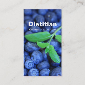 Blackberries dietician business card