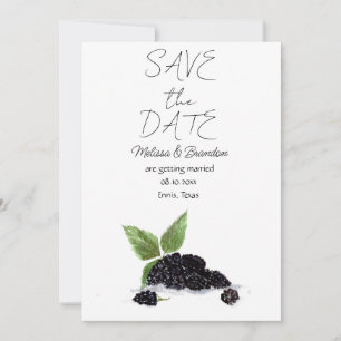 Blackberries Fruits Berry Rustic Wedding Invitation