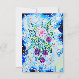 Blackberries Greeting Thank You Card