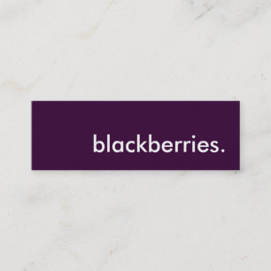blackberries. mini business card