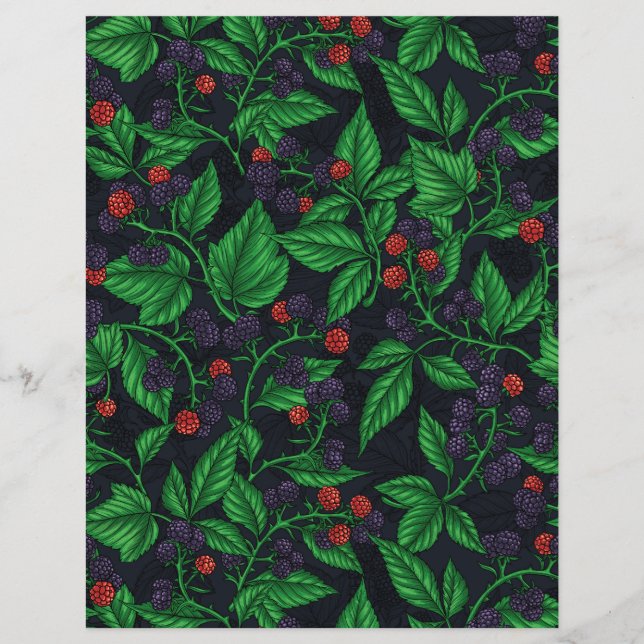 Blackberries on dark grey (Front)