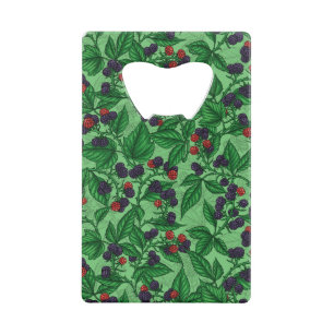 Blackberries on green