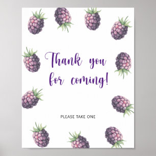 Blackberries - Thank you for coming Poster