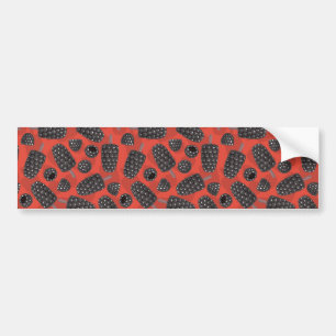 Blackberry and blackberry ice cream pattern bumper sticker
