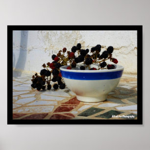 Blackberry Bowl on Mosaic Poster