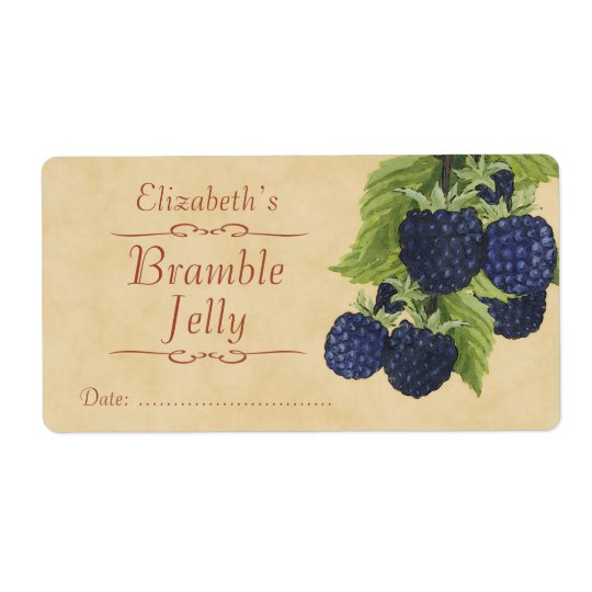 Blackberry Canning label Shipping Label