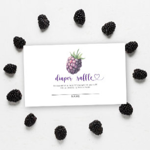 Blackberry diaper raffle baby shower enclosure card