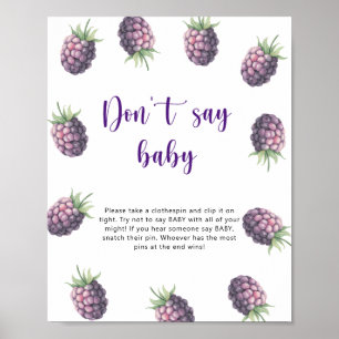 Blackberry - Don't say baby  Poster