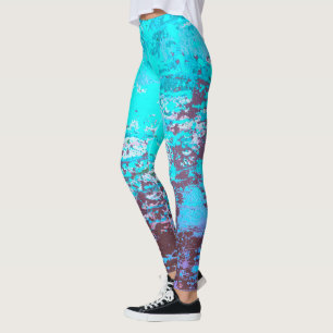 Blackberry Fields Alcohol Ink Abstract Leggings