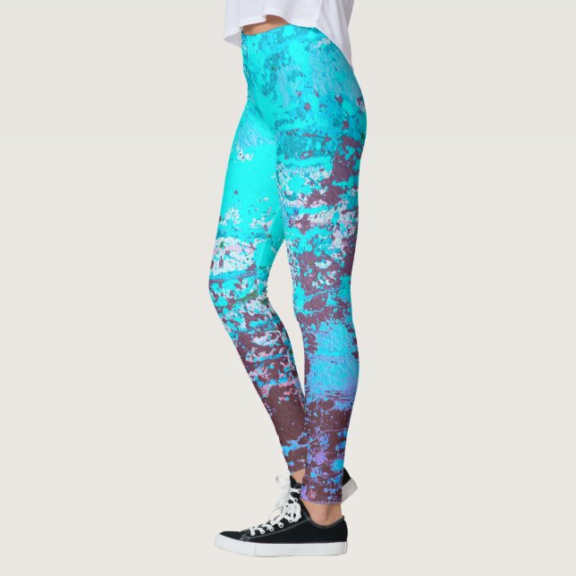 Blackberry Fields Alcohol Ink Abstract Leggings (Left)