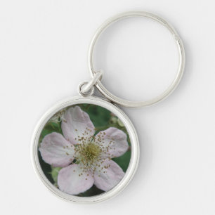Blackberry Flower Macro Keychain