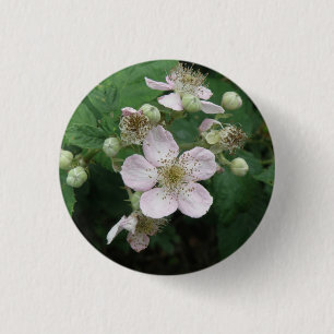 Blackberry Flowers Button
