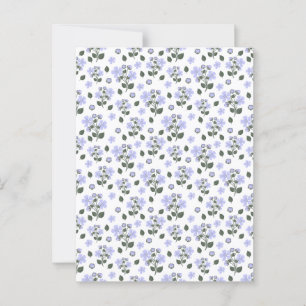 Blackberry flowers, seamless pattern postcard