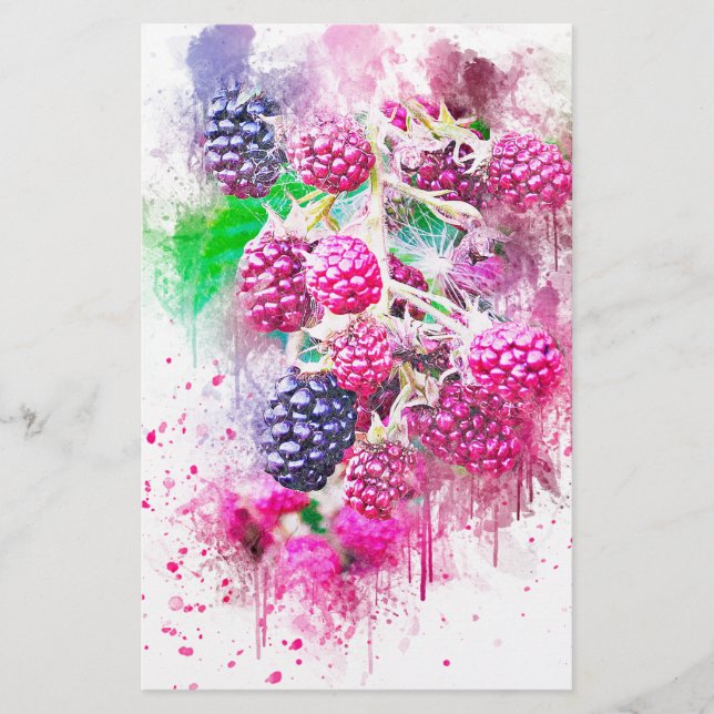 blackberry fruit art abstract (Front)