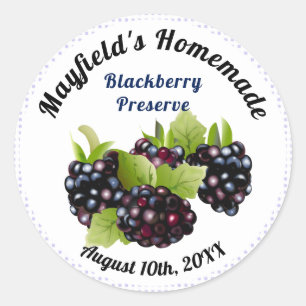 Blackberry Fruit Canning   Jam Jar Label
