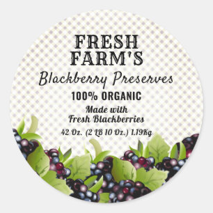 Blackberry Fruit Canning Jam Label