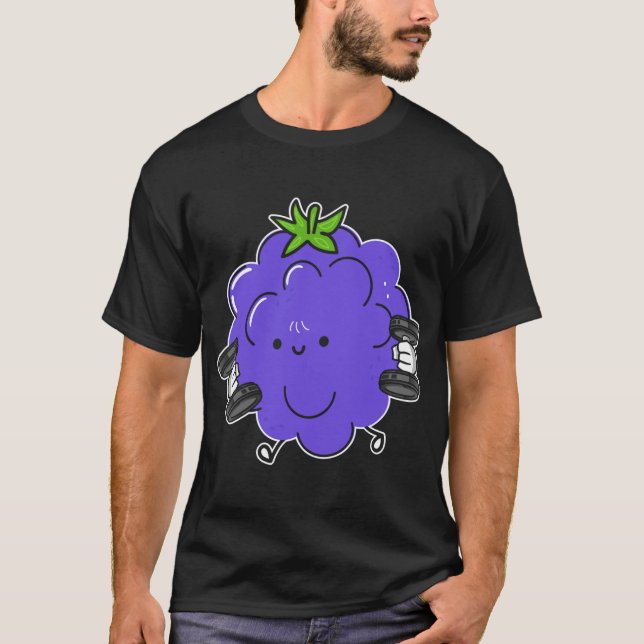 Blackberry, Fruit Costume Workout Bodybuilding Lif T-Shirt (Front)