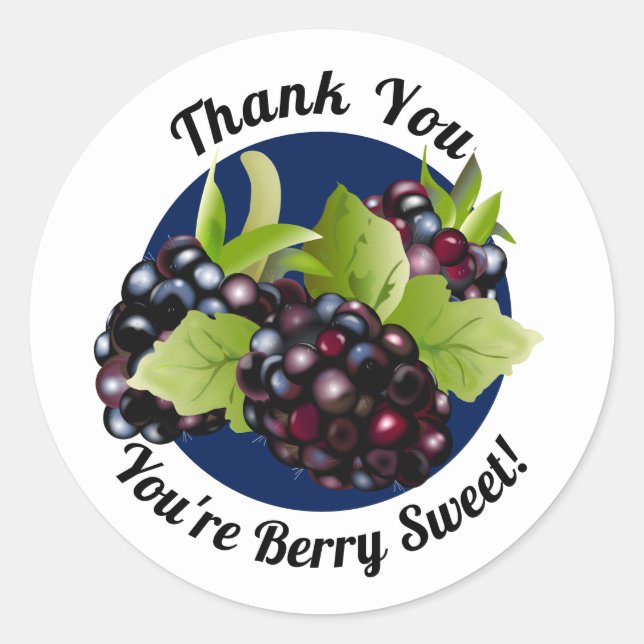 Blackberry Fruit  | Thank You Envelope Seal (Front)