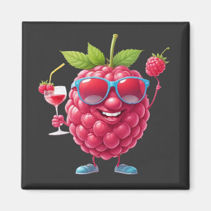Blackberry Fun Cheerful Vacation Tropical Drink Magnet