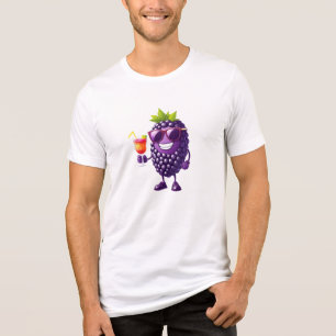 Blackberry Fun Cheerful Vacation Tropical Drink Tri-Blend Shirt
