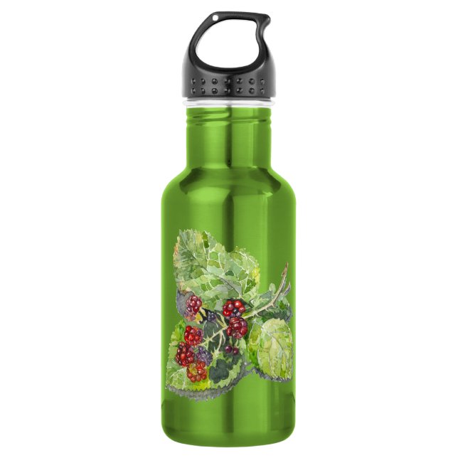 BlackBerry green and red 532 Ml Water Bottle (Front)