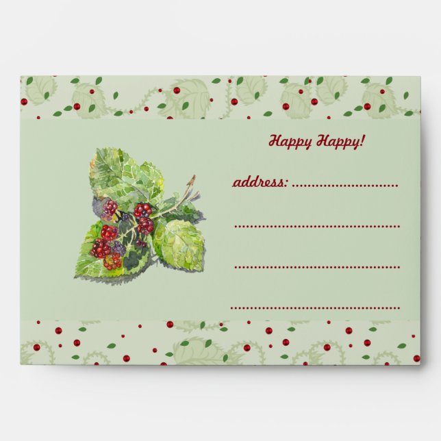 BlackBerry green and red Envelope (Front)