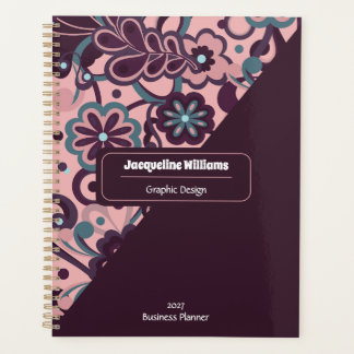 Blackberry Groovy Psychedelic 60s 70s Floral Planner