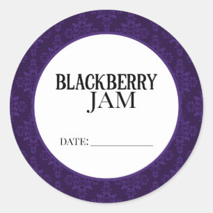 Blackberry Jam Canning Lid Labels