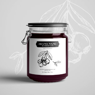 Blackberry Jam Jar Label Packaging Design