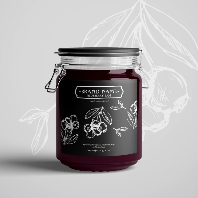 Blackberry Jam Jar Label Packaging Design (Creator Uploaded)