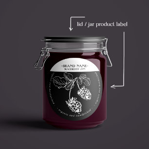 Blackberry Jam Jar Label Packaging Design