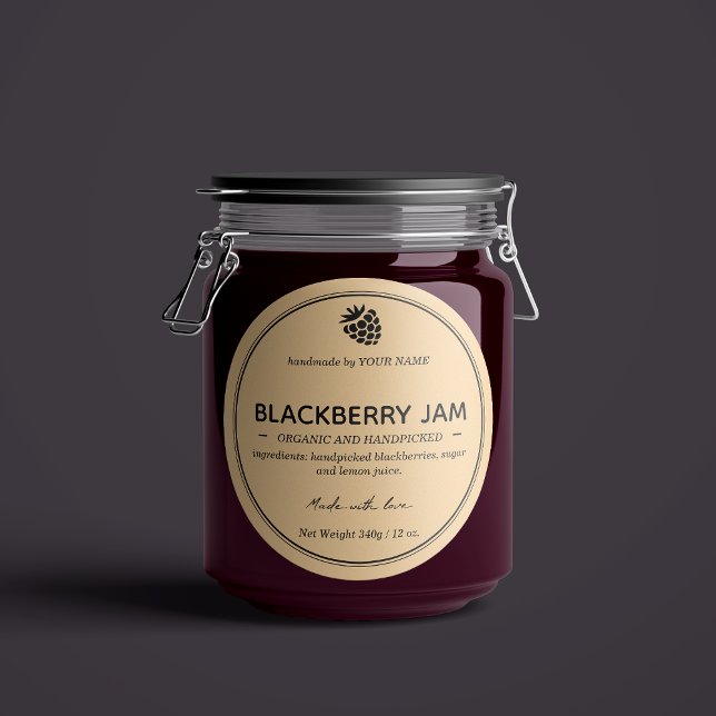 Blackberry Jam Jar Label Packaging Design (Creator Uploaded)