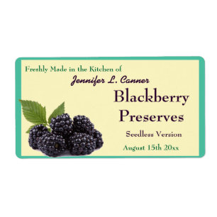 Blackberry Jam or Preserves Fruit Canning Jar