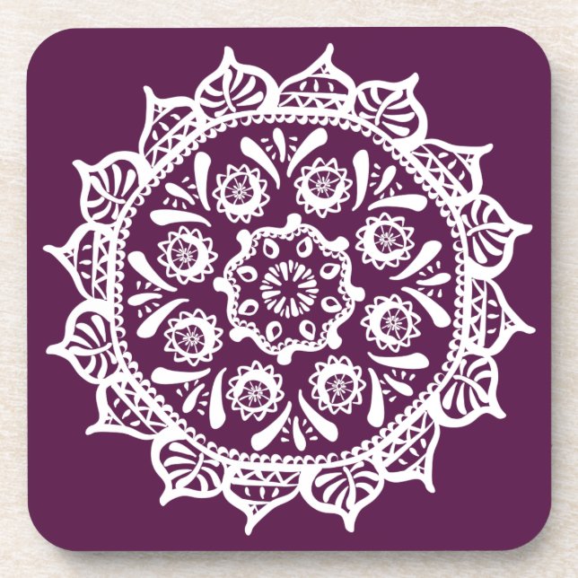 Blackberry Mandala Coaster (Front)