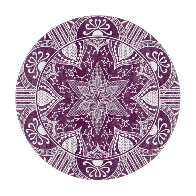 Blackberry Mandala Cutting Board (Front)
