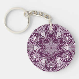 Blackberry Mandala Key Ring