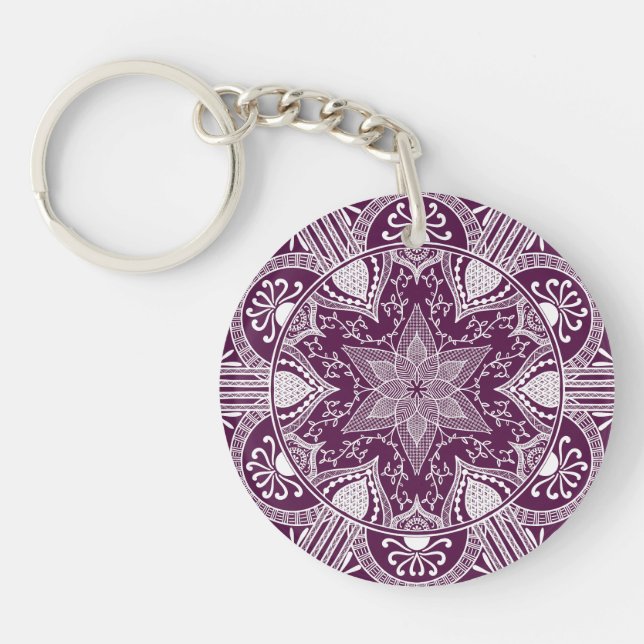Blackberry Mandala Key Ring (Front)