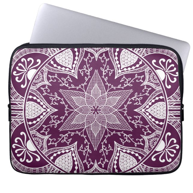 Blackberry Mandala Laptop Sleeve (Front)