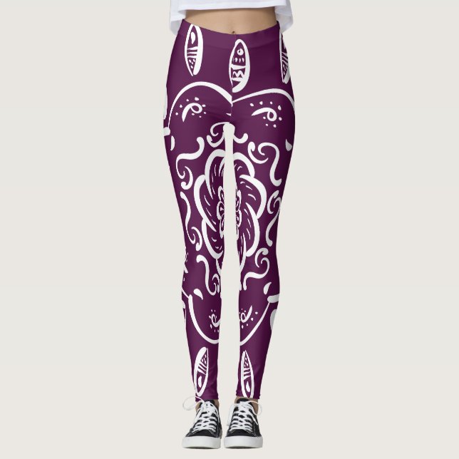 Blackberry Mandala Leggings (Front)