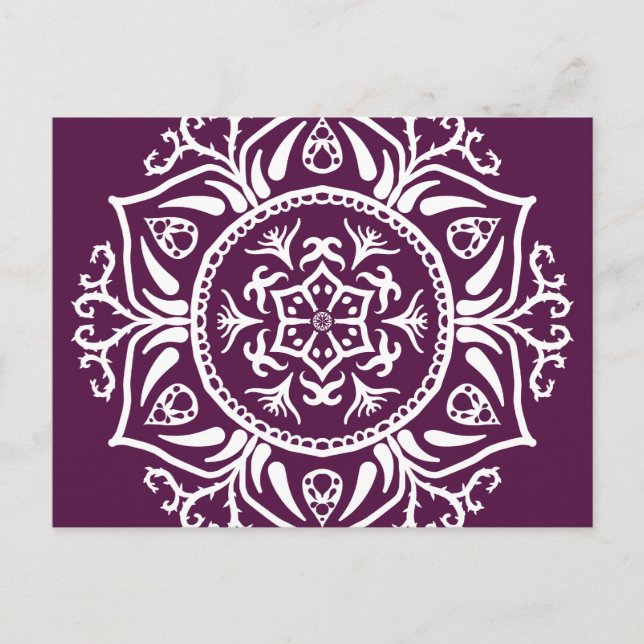 Blackberry Mandala Postcard (Front)