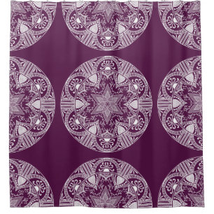 Blackberry Mandala Shower Curtain