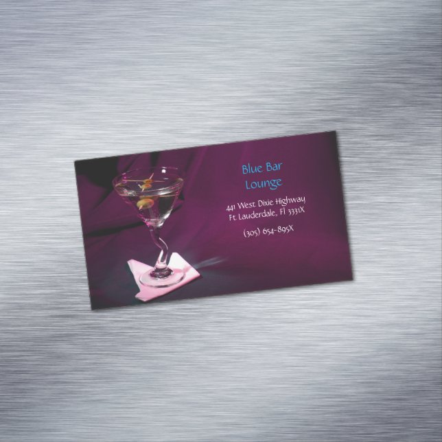  Blackberry Martini Bar & Lounge   Magnetic Business Card (In Situ)