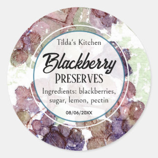 Blackberry Preserves Berry Fruit Canning Jar Label