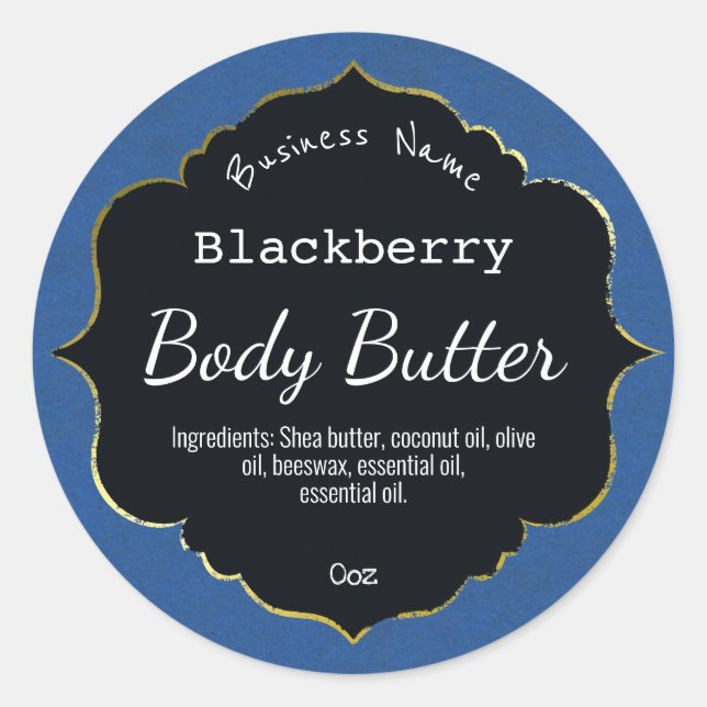 Blackberry Products Dark Blue Labels (Front)