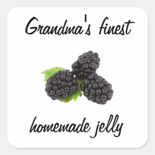 blackberry square sticker (Front)