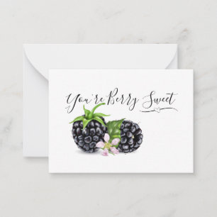 Blackberry Thank You Card